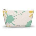 Drop of Color Velvet Side Accessory Pouch with T-Bottom - Available in small to large sizes, zipper closure.