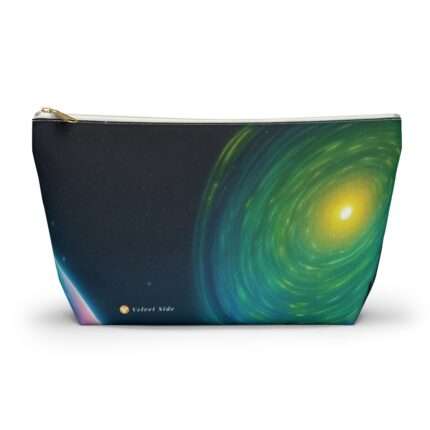 Sky Graphic Velvet Side Accessory Pouch with T-Bottom and Quality Zipper - Perfect for organizing your essentials.