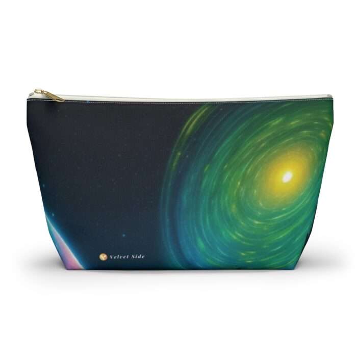 Sky Graphic Velvet Side Accessory Pouch with T-Bottom and Quality Zipper - Perfect for organizing your essentials.