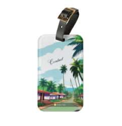 Velvet side baggage identification tag with premium style