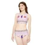 Sporty bikini set in eggplant art with high-end comfort and athletic style