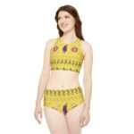 Sporty bikini set in eggplant art with high-end comfort and athletic style